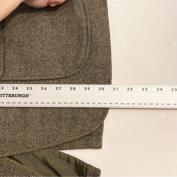 Vintage 60s HART SCHAFFNER & MARX Blazer Jacket Chest 47” Brown Herringbone Wool - Picture 15 of 16